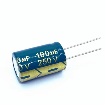 100 шт./лот высокочастотный низкоомный 250 В 100 МКФ 250 В 100 МКФ алюминиевый электролитический конденсатор размер 16*25 20%