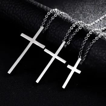 Ожерелье из титановой стали для мужчин, модное ожерелье с подвеской в виде креста, индивидуальность, цепочка для свитера в стиле панк, хип-хоп, Ювелирный подарок для женщин