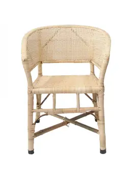 Ротанговый стул, одноместный старомодный стул для старика, кресло для отдыха на балконе, в гостиной, бамбуковое офисное кресло
